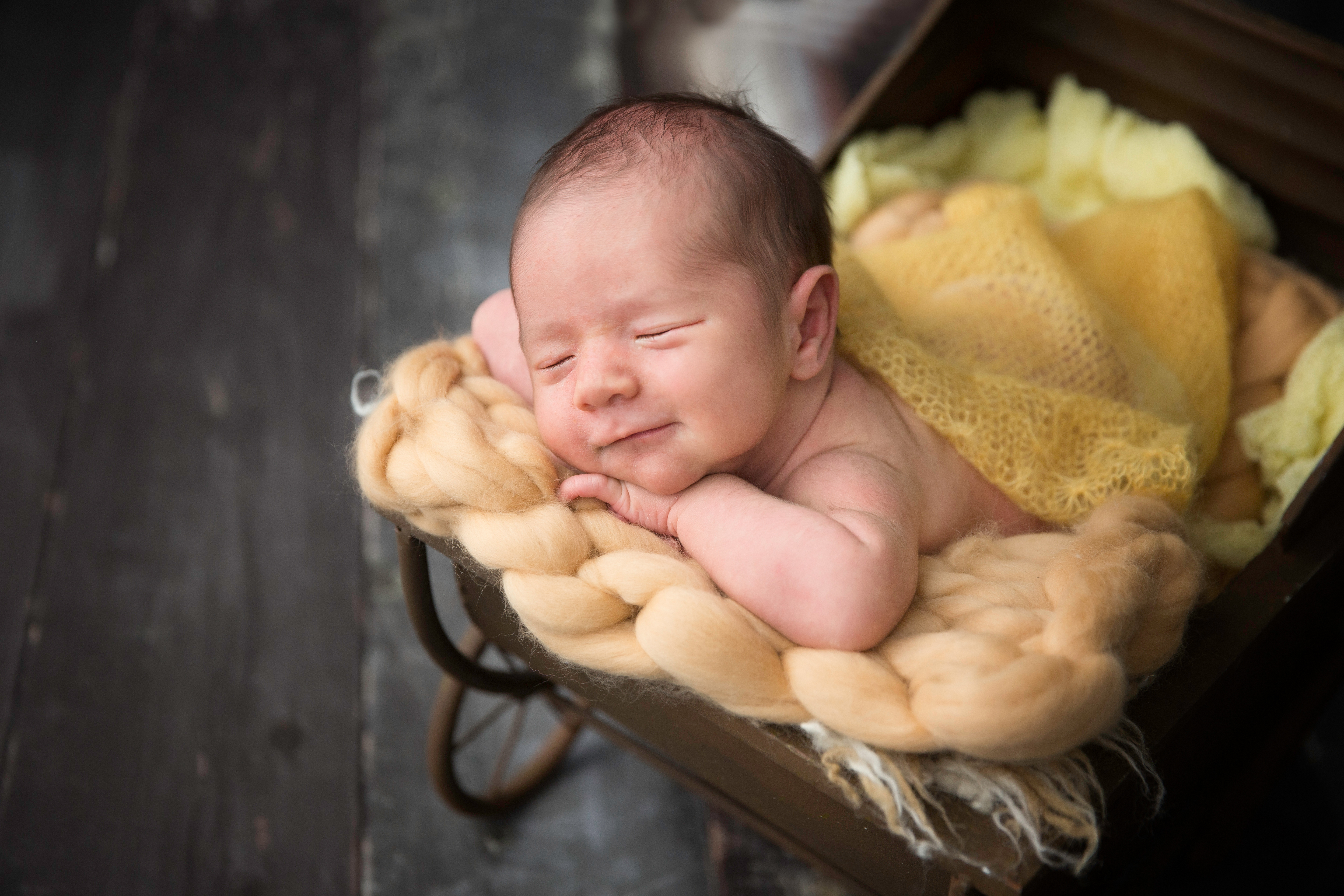 Newborn Photography Oldwick NJ - Forget about the frowns - on the contrary, we got several smiles from this cutie pie