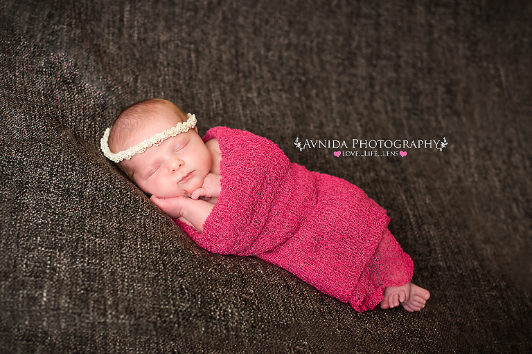 Coco on a brown blanket in Newborn Photography New Jersey