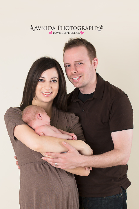 Coco with mom and dad in Newborn Photography Somerville NJ