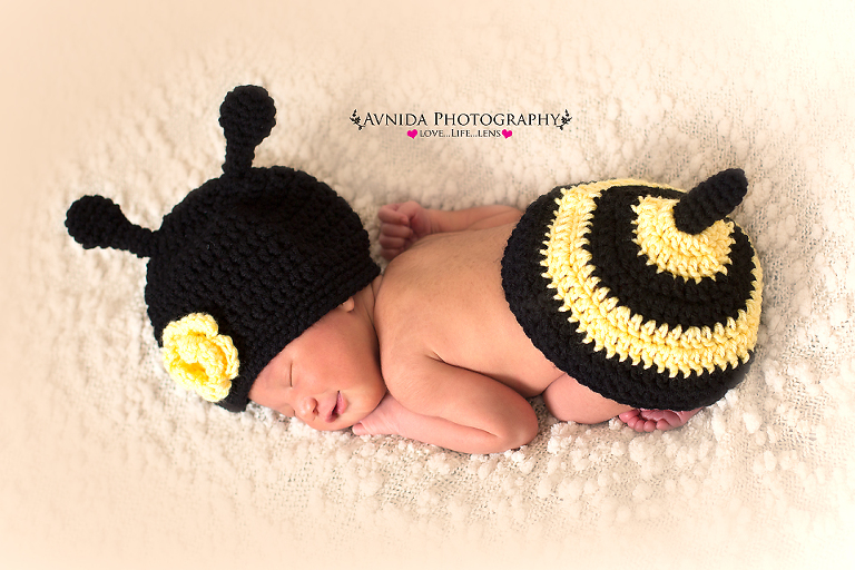 Karter, a bumble bee again in frisco newborn baby photographer