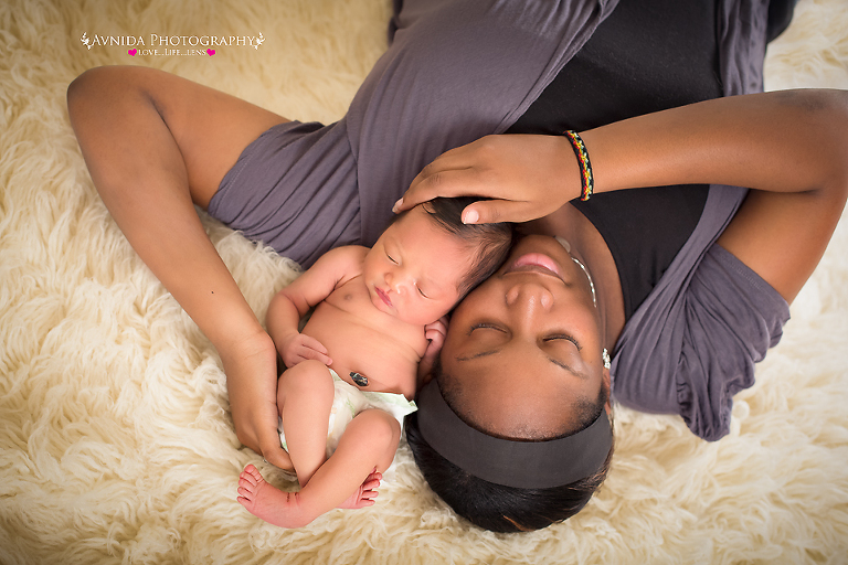 Karter with mommy in Montclair NJ newborn baby photographer