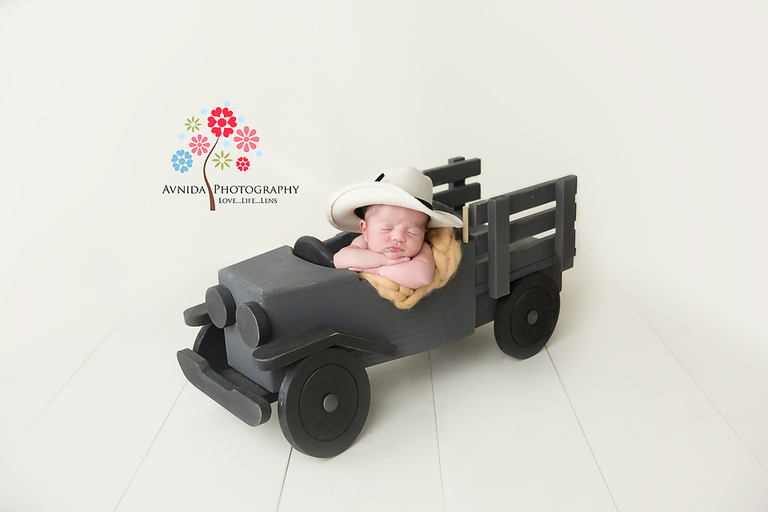 Bridgewater NJ newborn photographer - There are some colors that are my favorite and setup with this little truck that looks always good
