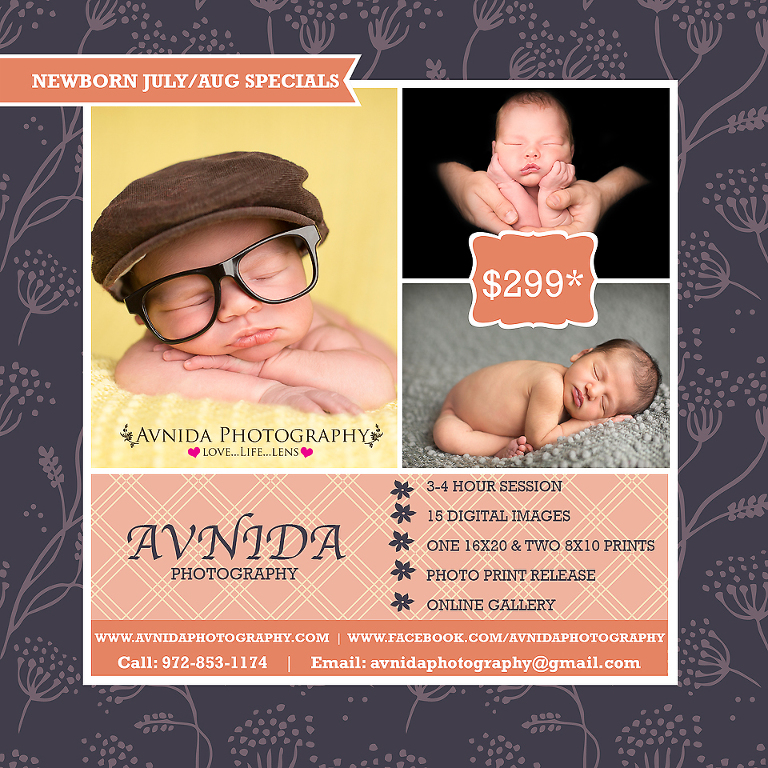 New Jersey newborn Photography July August specials