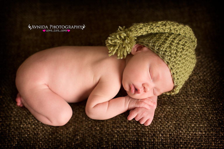 Caden beautiful in green for his Newborn Baby Photography Ramsey New Jersey session