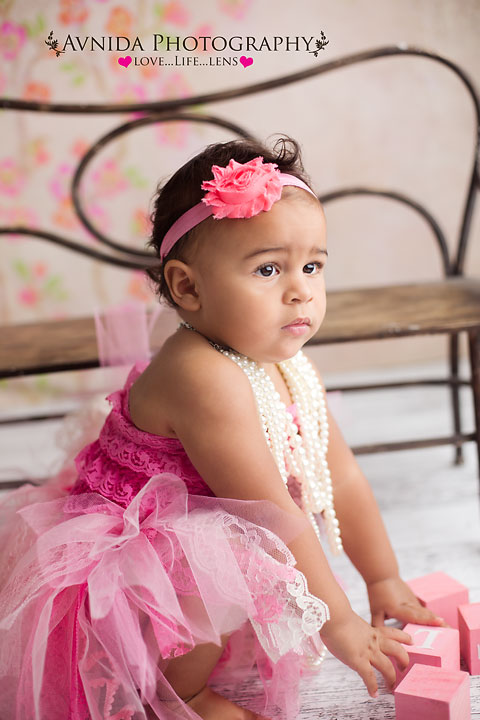 baby photography one year session pink tutu
