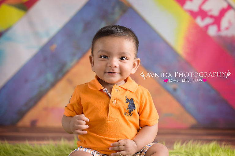 Smiling baby 6 months by Baby Photographer Montgomery NJ