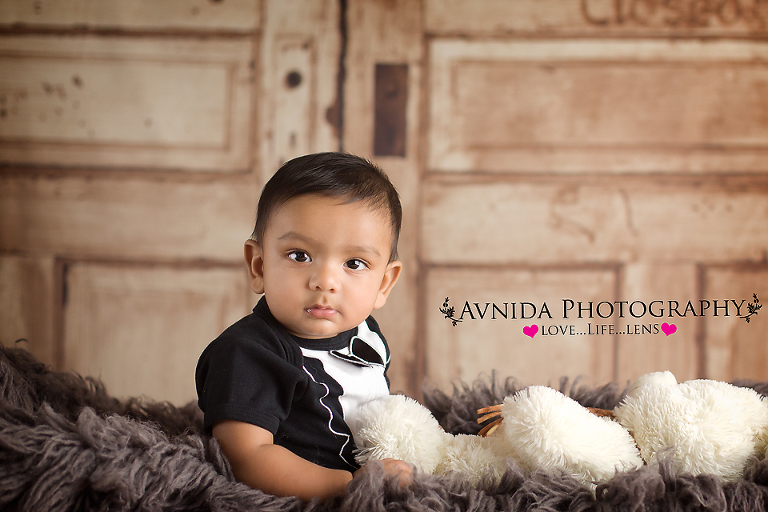 Baby Photographer Montgomery NJ of Yash with bunny