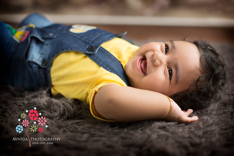 eshaan in overalls for his millburn baby photography new jersey session