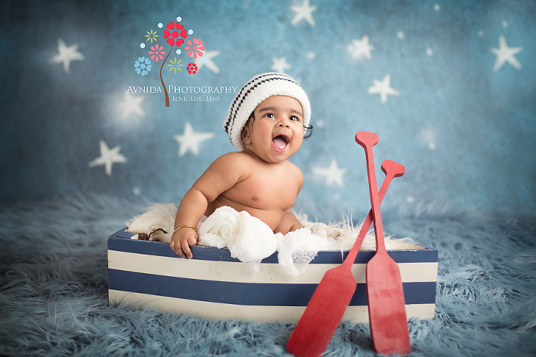 Eshaan singing for his millburn baby photography new jersey session