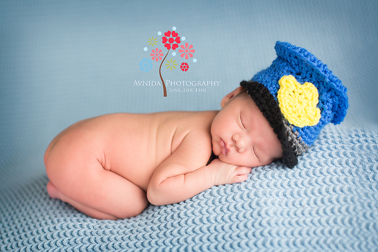 Officer xavier posing for his Tewksbury Newborn Photography New Jersey