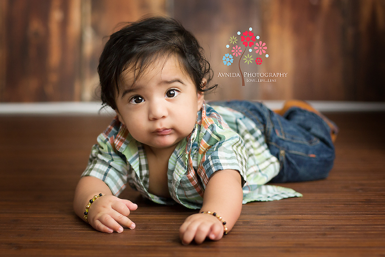 Looking cool in the jeans for his 6 Month Dover Baby Photography New Jersey 