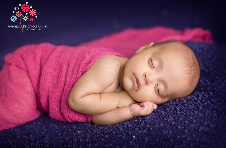 Maya's sleeping pose by baby photographer weehawken nj