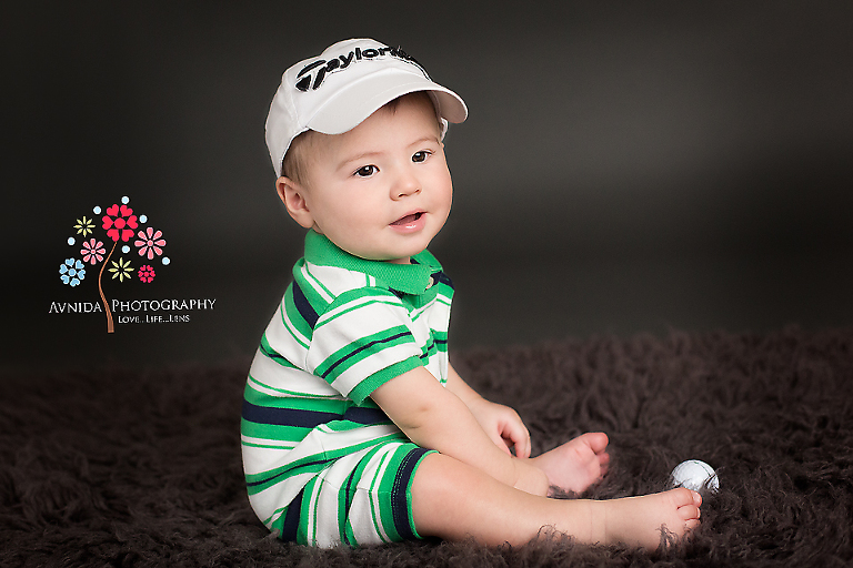 Golf cap for his Elizabeth Baby Photography New Jersey