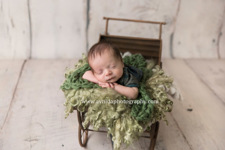 Newborn-baby-photography-in-a-stroller