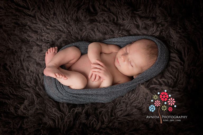 In a coccon - by princeton newborn photographer new jersey