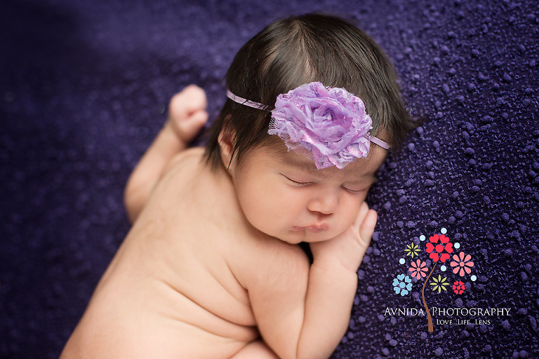 Gracie posing on her tummy for the Mahwah Newborn Photographer New Jersey