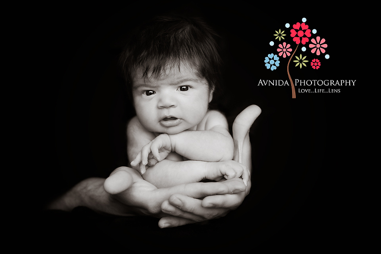 newborn photography dallas tx - in black and white