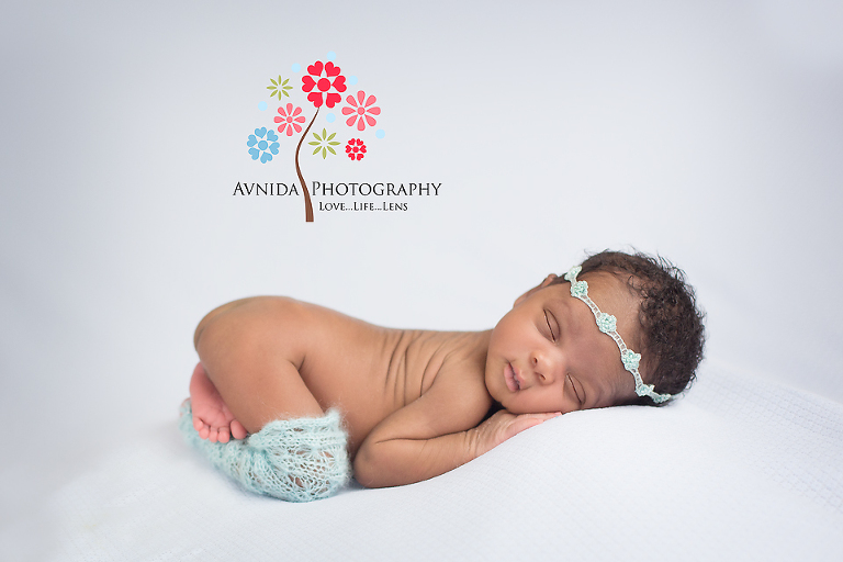 Calm in light and blue for Newborn Photography Princeton NJ