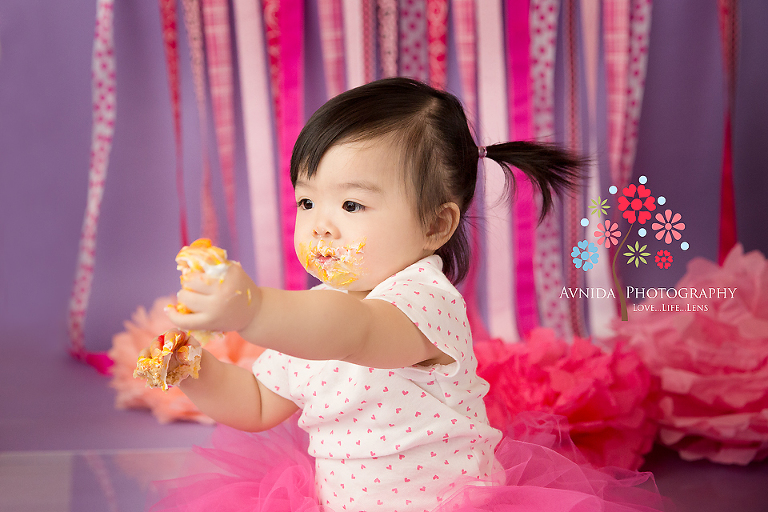 why don't you stop taking the cake smash photos and try some cake too  in this Cake Smash Photos Paramus New Jersey session