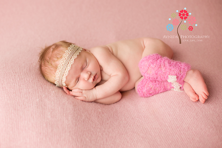 newborn baby photography pictures central new jersey of Reagen in leg warmers