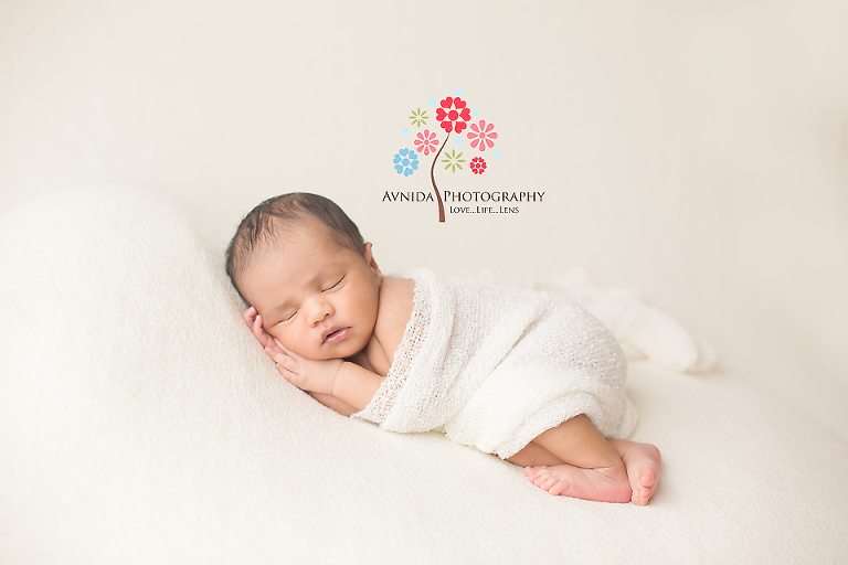 Dallas Newborn baby in white