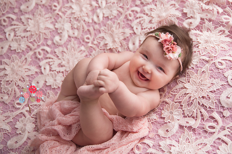 Baby Photography Basking Ridge NJ - Another one of those pure, innocent, crackling laughs - can't get it out of our heads here at the studio