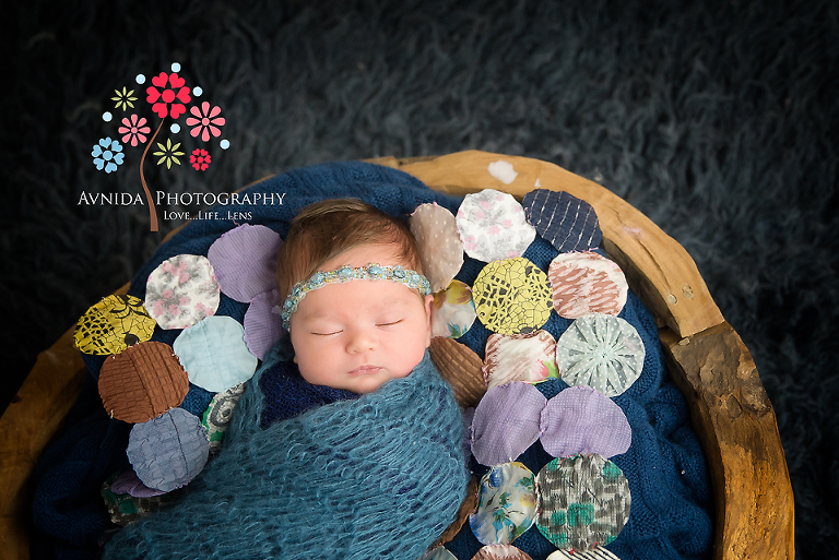 newborn photography morristown nj in the field of flowers