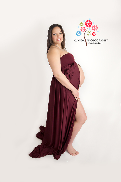 Watchung Maternity Photography Somerville New Jersey Red Gown