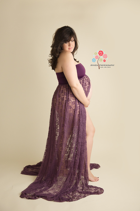 Maternity Photography Flemington NJ - Elegant in Purple