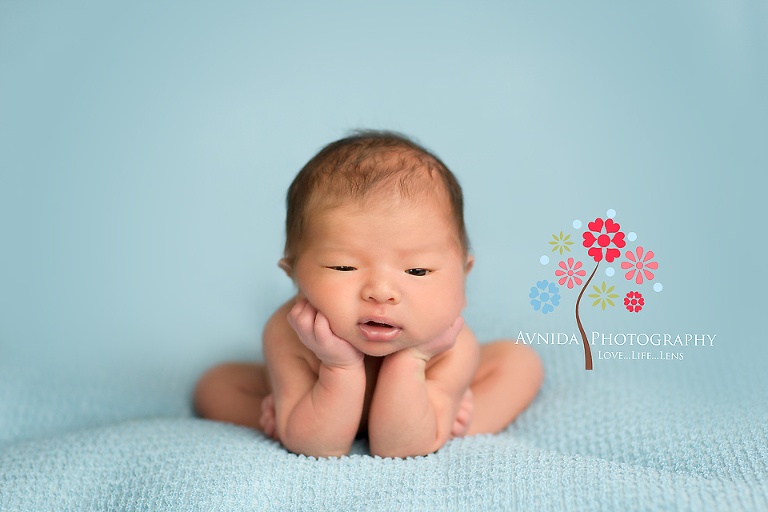 Chester Newborn Photography Mendham New Jersey - Wondering about his next game