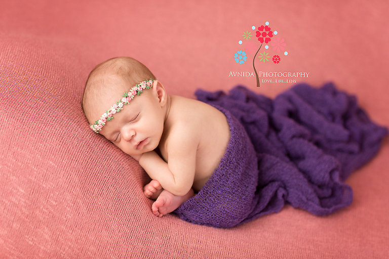 Bernards Newborn Photography Lyons New Jersey- pretty in purple