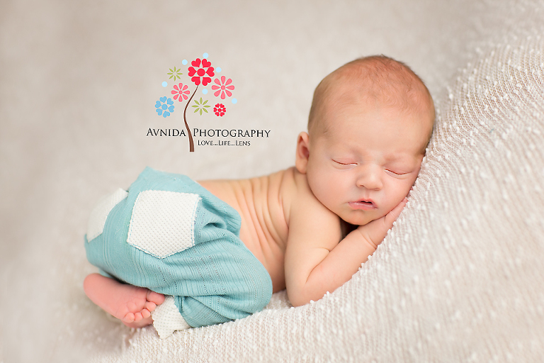 Newborn Photography Bedminster Township NJ - looking good in green