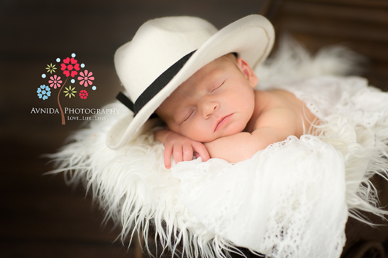 Newborn Photography Bedminster Township NJ- handsome in a hat