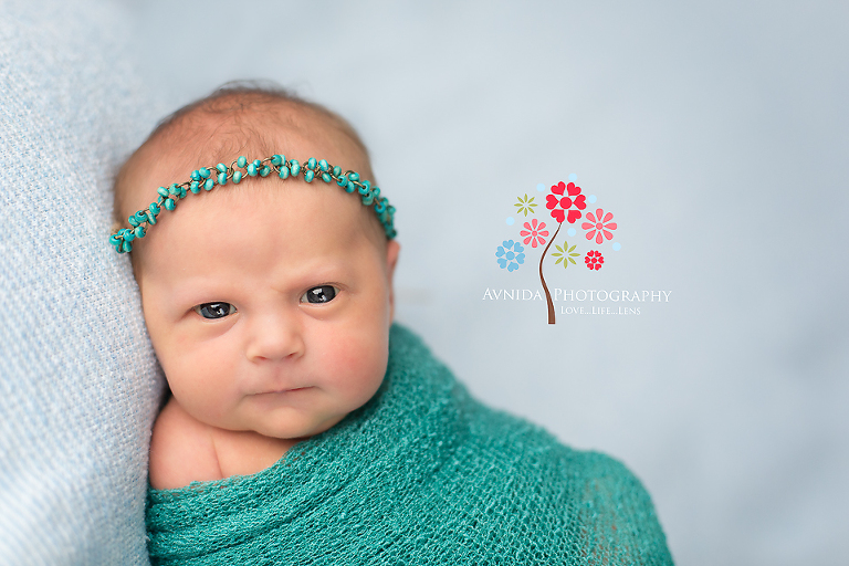 Bridgewater NJ Newborn Photographer: Baby Samantha giving her photographer a "look"