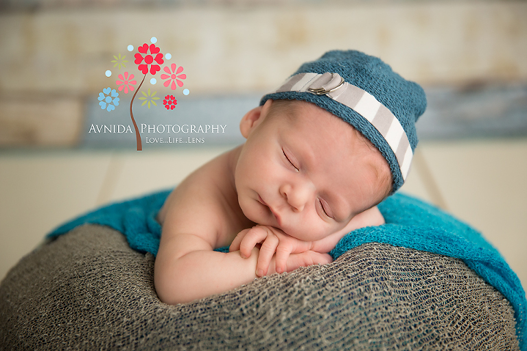 Newborn Photography Hoboken NJ handsome in blue