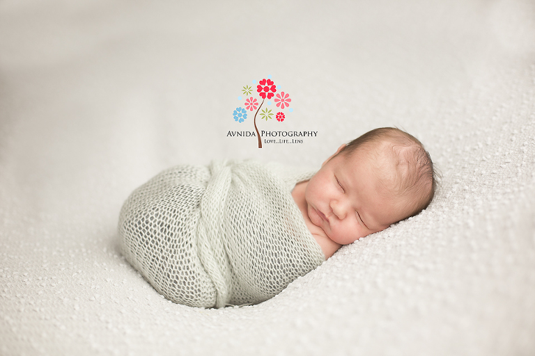 sleepy in white at the Basking Ridge NJ Newborn Photographer