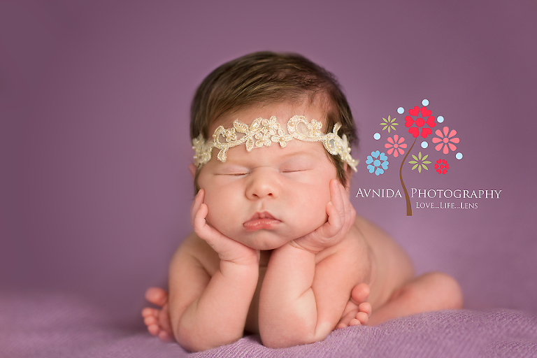 Posing for her Short Hills NJ Newborn Photography session