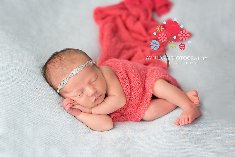 What a burst of colors for her Newborn Photography Millburn NJ session