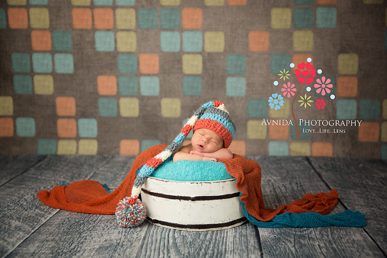 Newborn Photography Millburn NJ; all colorful