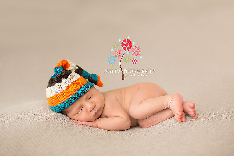 Newborn Photography West Orange NJ - in the multicolored cap