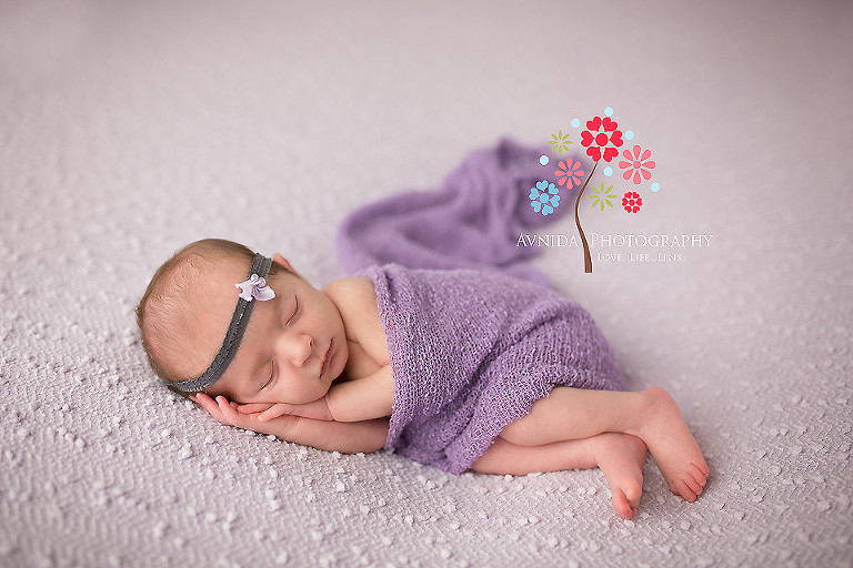 Baby Nora in lavender-Belleville NJ newborn photographer