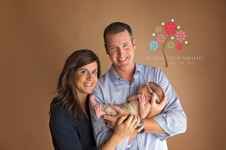 Baby Nora with mom and dad-Belleville NJ newborn photographer