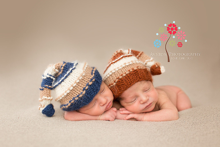 Wayne NJ newborn photographer - blue and brown