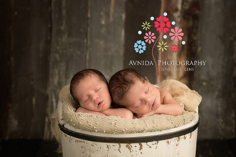 Wayne NJ newborn photographer - together in the bucket