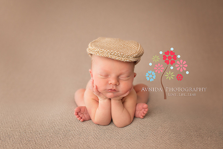 Newborn Photography Fall Hills NJ - hands on chin pose