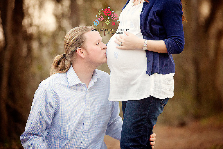 Maternity Photographer Summit NJ - Dad's turn to kiss his little one