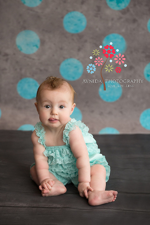 Baby Photographer Summit NJ - I love how she sticked her tongue out