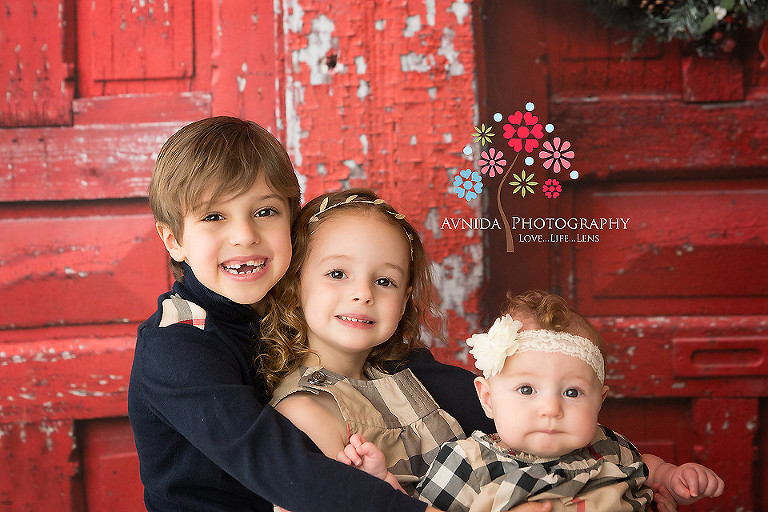 Baby Photographer Summit NJ - Three's a company when they are cute siblings