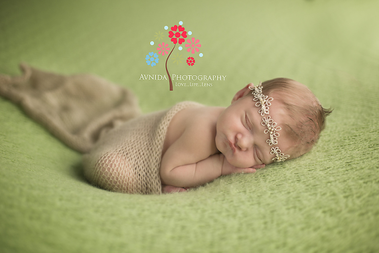 newborn photography Essex Fells NJ - the princess and her many head bands - this is why I only do newborn sessions in the studio