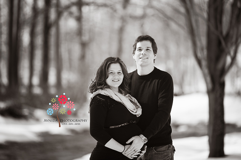 Pregnancy Photo Shoot New Jersey - I have always loved black and white photos in the snow